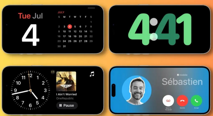 汤原苹果手机维修分享iOS17横屏充电待机显示有什么好处 