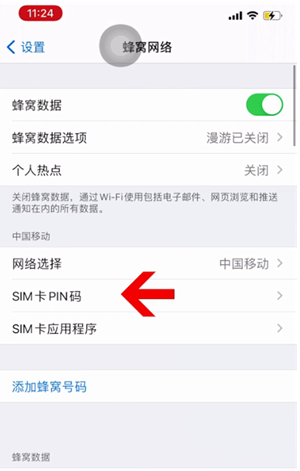 汤原苹果14维修网分享如何给iPhone14的SIM卡设置密码 